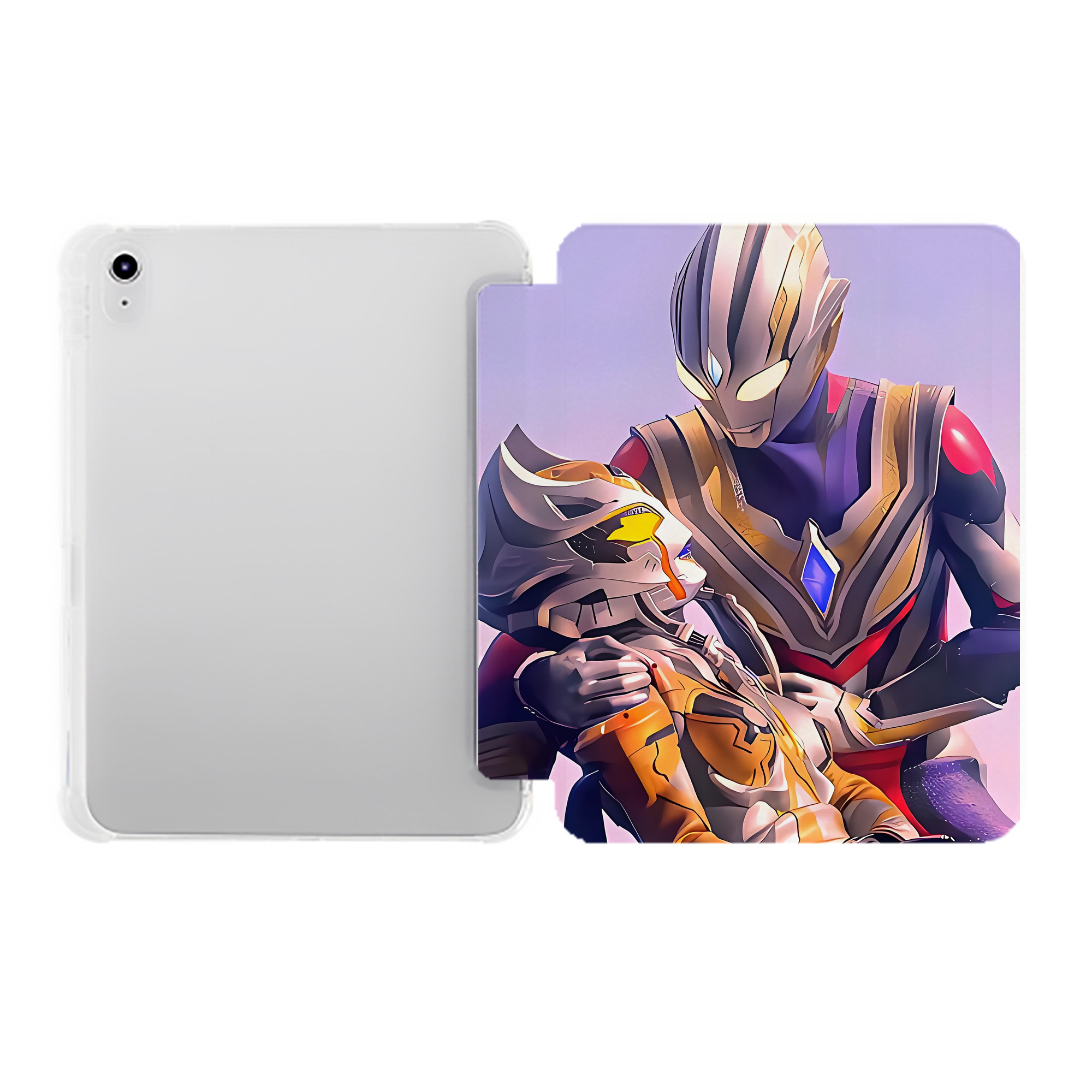 （画像用） ウルトラマン Ultraman IPad ケース ペン収納付き 三つ折りスタンド PUレザー×シリコン 対応機種9.5/10.5/10.9インチ
